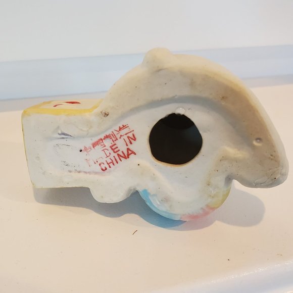 Teddy Bear Planter, Retro Nursery Decor, Baby Shower Gift, Bear Decor, Figurine - Picture 6 of 6